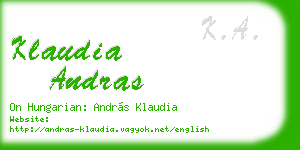 klaudia andras business card